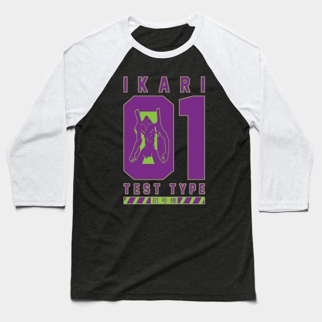 UNIT 01 - IKARI TEST TYPE Baseball T-Shirt by DCLawrenceUK